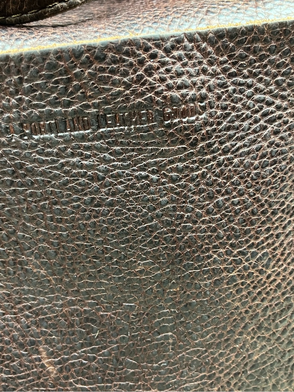 Portland Leather Dark Brown Pebbled Leather Satchel - Picture 3 of 3